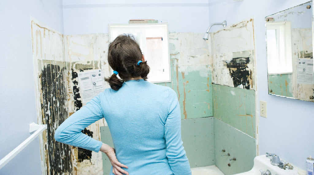 YUCK: Removing old ceramic tiles, fixtures, bathtub, ceiling etc is a tough job. YUCK: Removing old ceramic tiles, fixtures, bathtub, ceiling etc is a tough job.